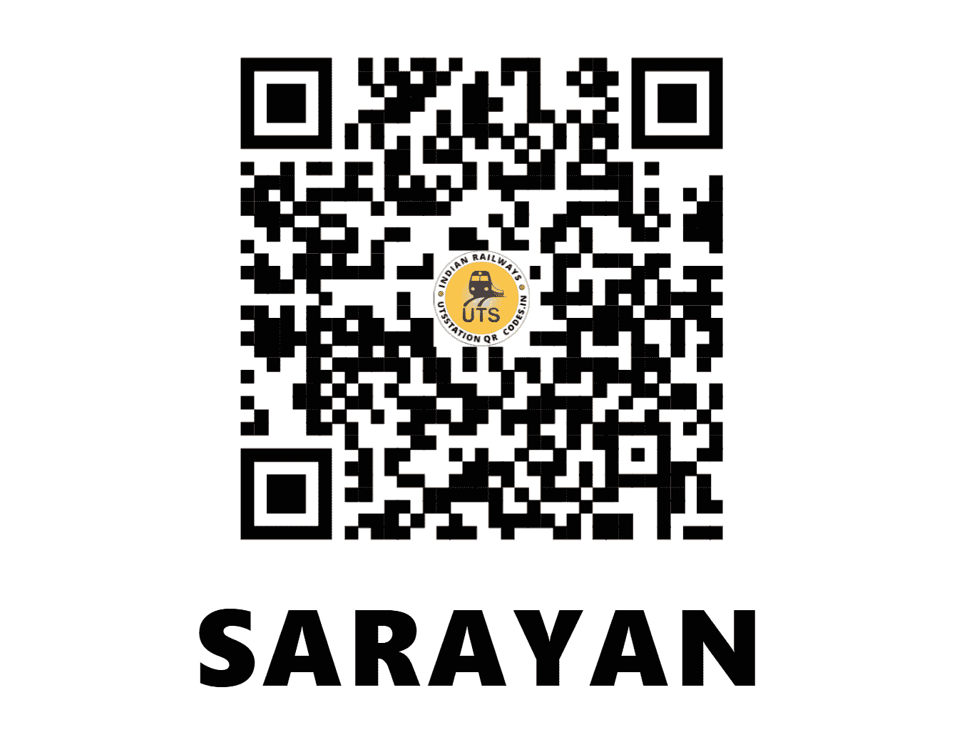 UTS QR Code for SARAYAN - SYU (NE - UTTAR PRADESH)